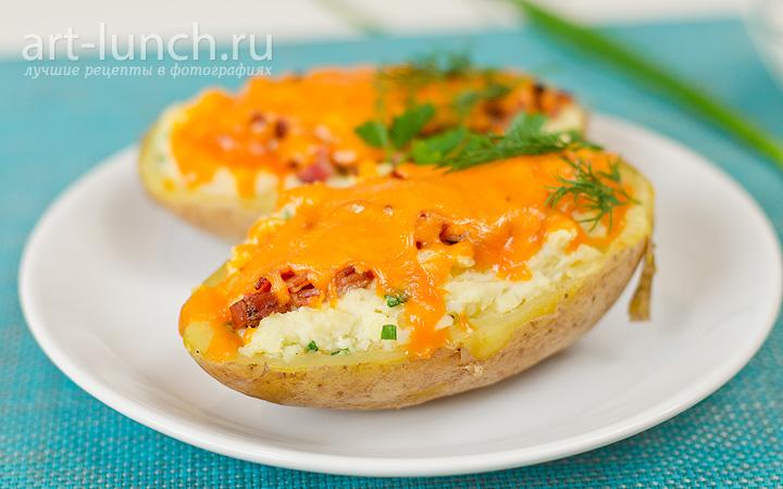 Картофель, запеченный с беконом и сыром Чеддер, рецепт — Вкусо.ру Картофель, запеченный с беконом и сыром Чеддер, рецепт — Вкусо.ру