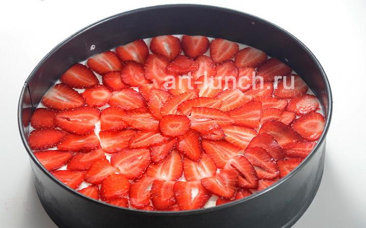 Чизкейк клубничный без выпечки Чизкейк клубничный
