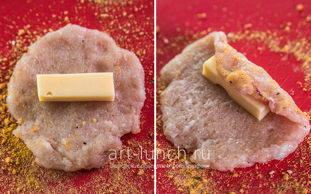 Куриные котлеты с сыром в духовке - 10 пошаговых фото в рецепте