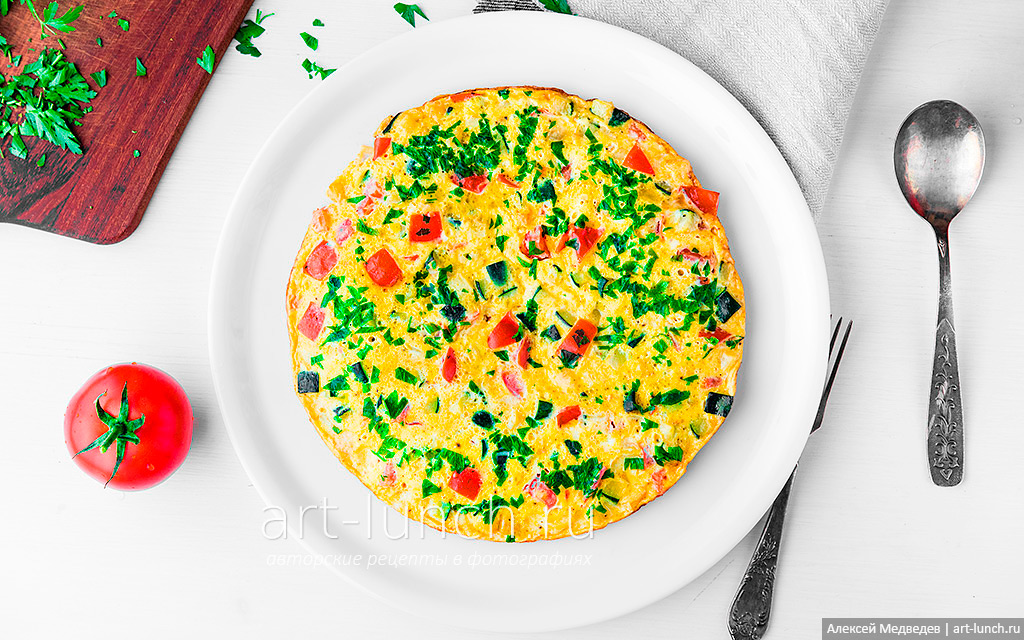 Омлет с кабачками пошаговый рецепт с фото Омлет с кабачками