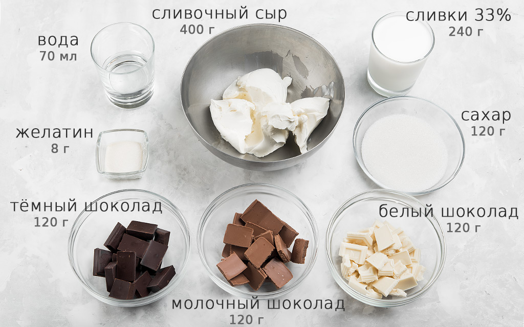 Фото 6-го шага рецепта: Чизкейк три шоколада делаем основную сливочную массу для чизкейка