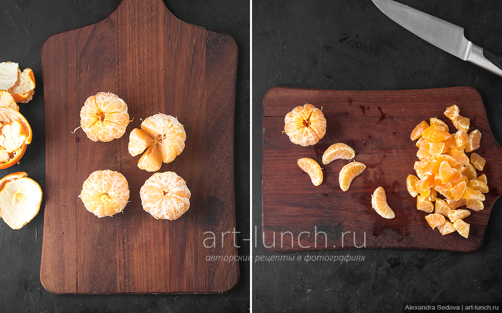 Салат с курицей, руколой и мандарином - пошаговый рецепт с фото