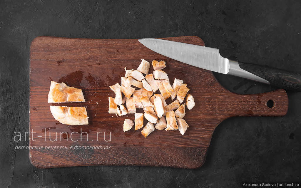 Салат с курицей, руколой и мандарином - пошаговый рецепт с фото