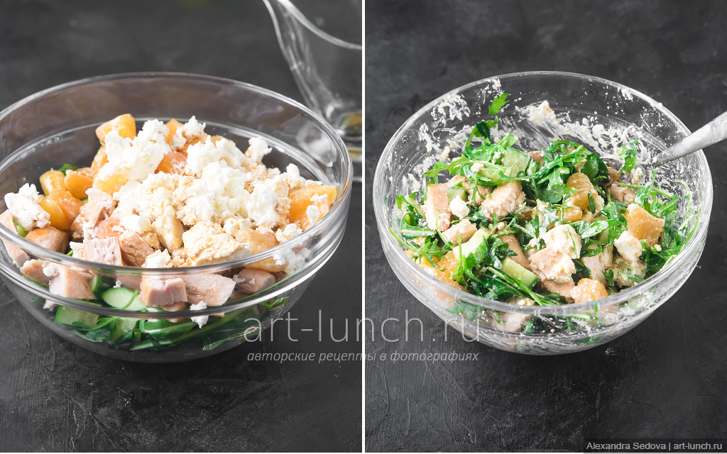 Ароматный салат с руколой и куриным филе – пошаговый рецепт приготовления с фото