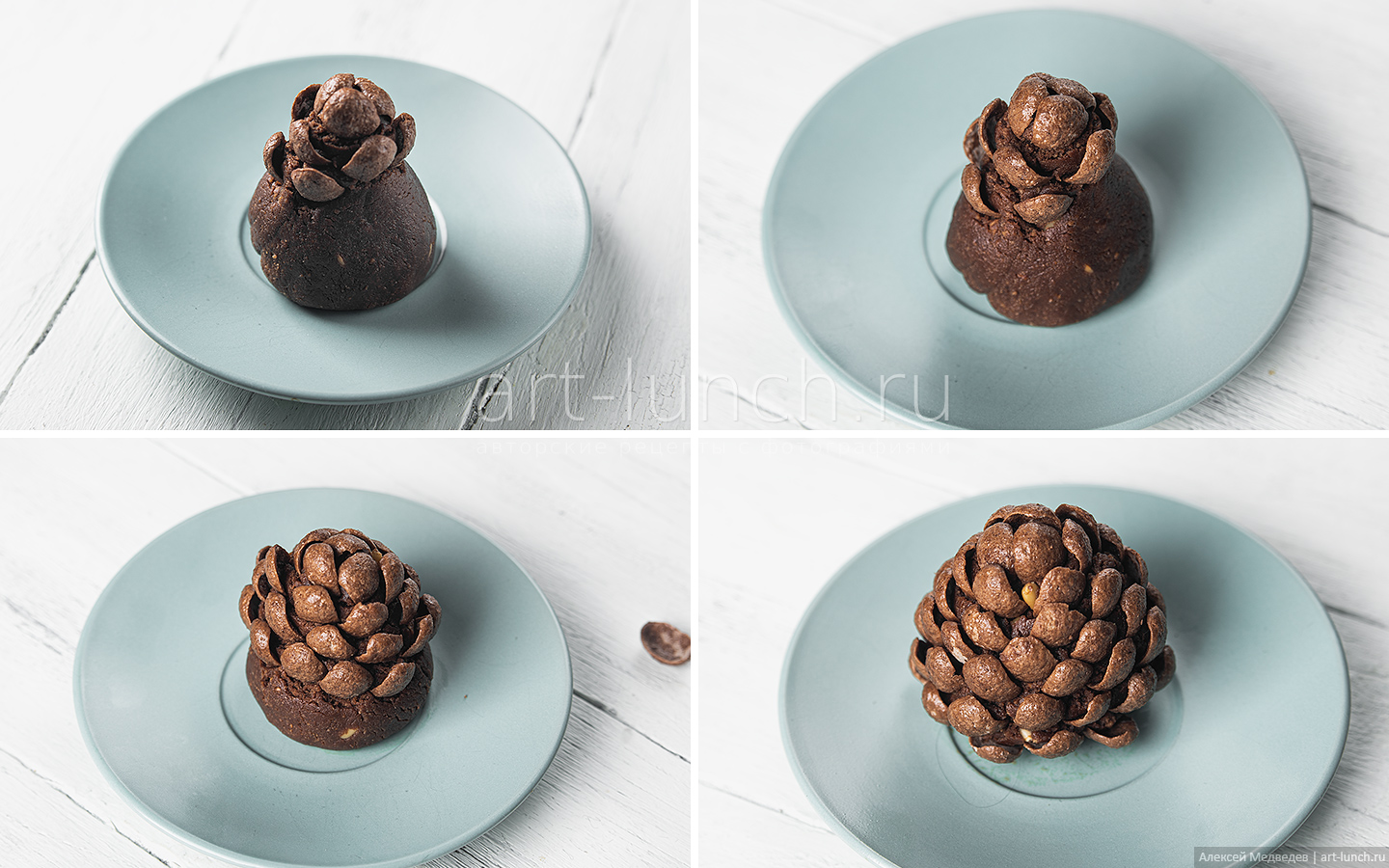 начинаем втыкать хлопья в тесто