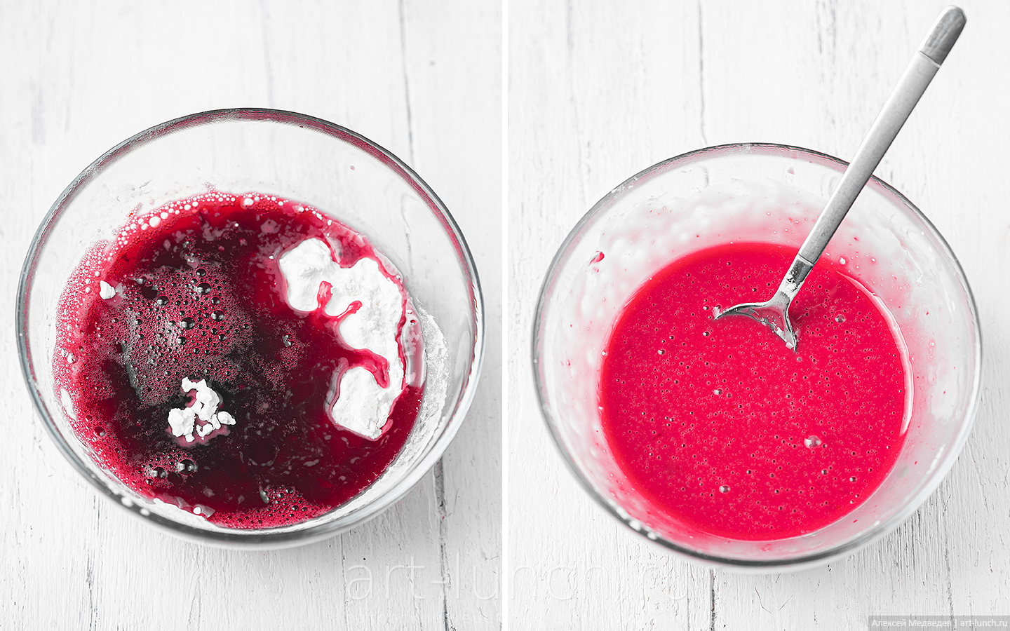 Отбираем 3-4 столовых ложек жидкости в небольшую мисочку