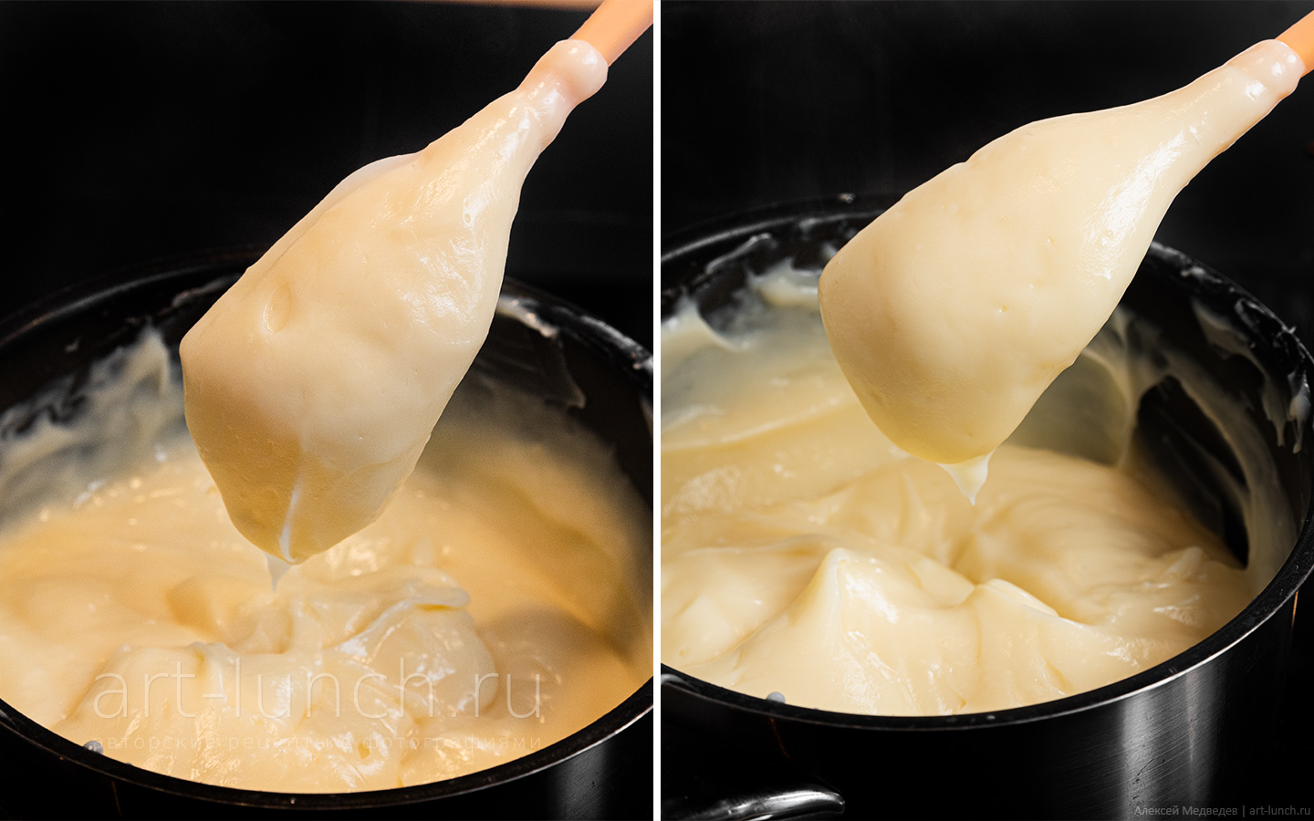 масса с силиконовой лопатки съезжает и падает не сразу