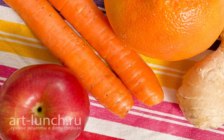 Морковно-грейпфрутовый фреш с имбирём