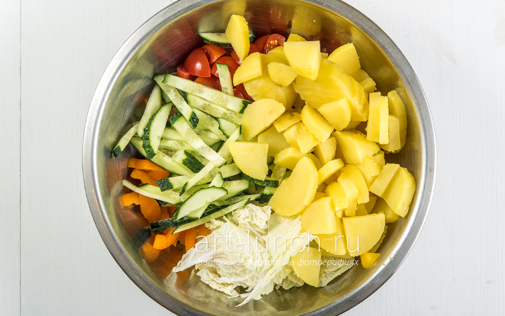 Картофельный салат с овощами
